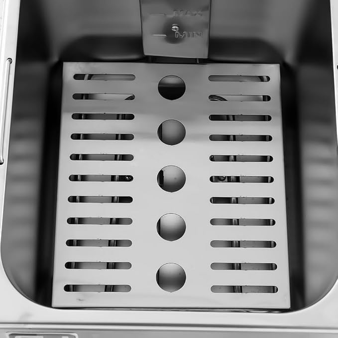 MBH - Friggitrice Elettrica Professionale da Banco 8 Litri in Acciaio Inox, Ideale per Cucine Professionali di Ristoranti.