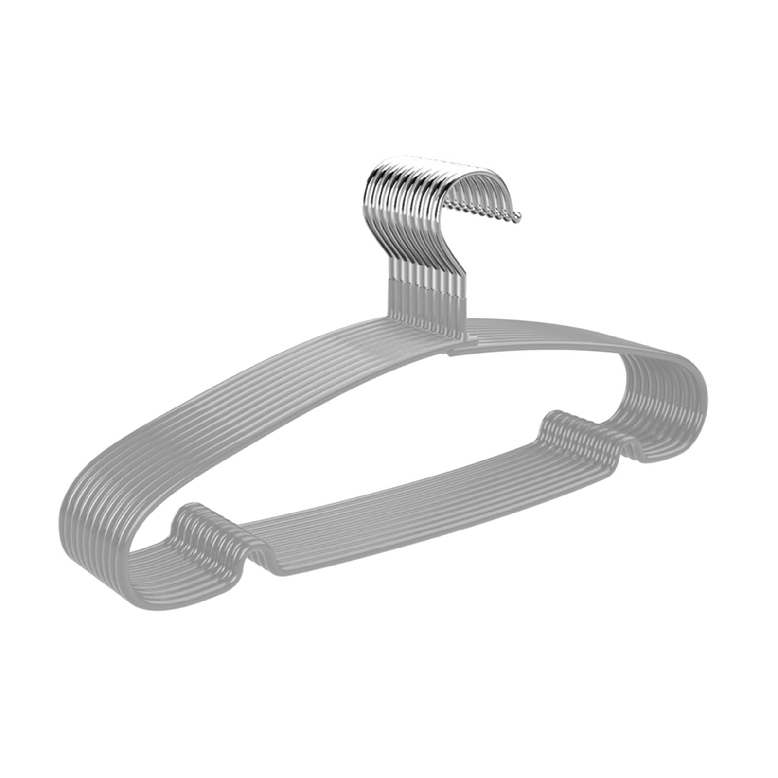 10Pieces Practical Clothes Hangers Nonslip Shoulder Shape Household Hanging Storage Solution for Delicate Garments Nonslip Clothes Hangers