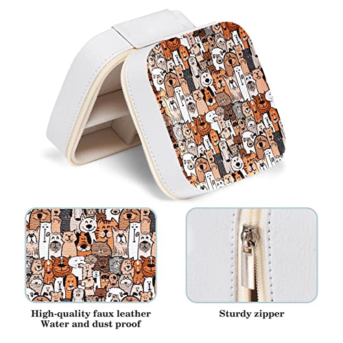 Boîte à bijoux chat et chien pour bagues et colliers compacte - 5
