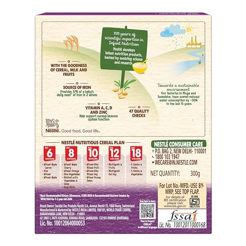 Nestle Cerelac Baby Cereal with Milk , 5 Grains & Fruits ,Stage 5, From 18 to 24 Months , Source of Iron & Protein , 300g - Image 3