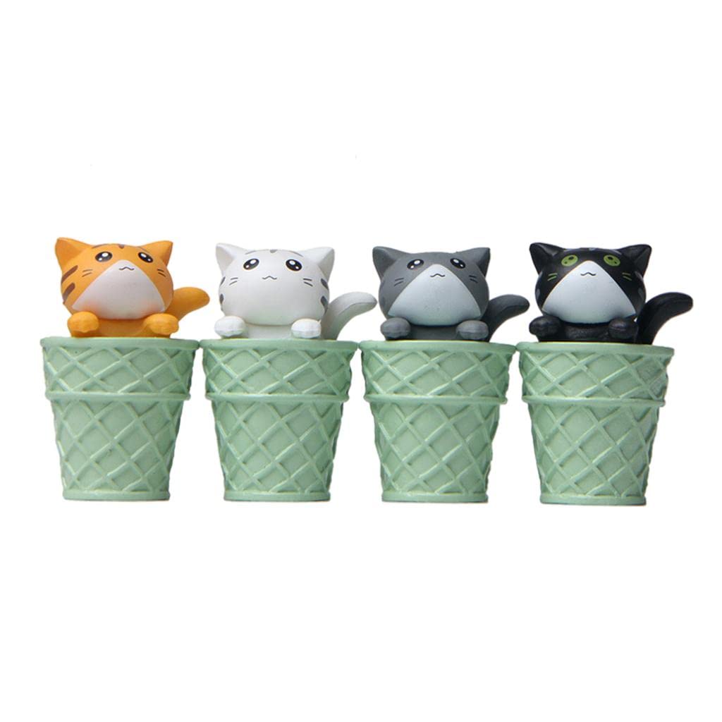 FASHIONMYDAY Fashion My Day® 4Pcs PVC Cat Figures Home Decor Educational Learning Toys Model Cake Toppers Green (B0C2ZMR242) Amazon Price History, Amazon Price Tracker