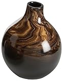 Lazy Susan Chocolate Marble Mango Wood Vase, Small