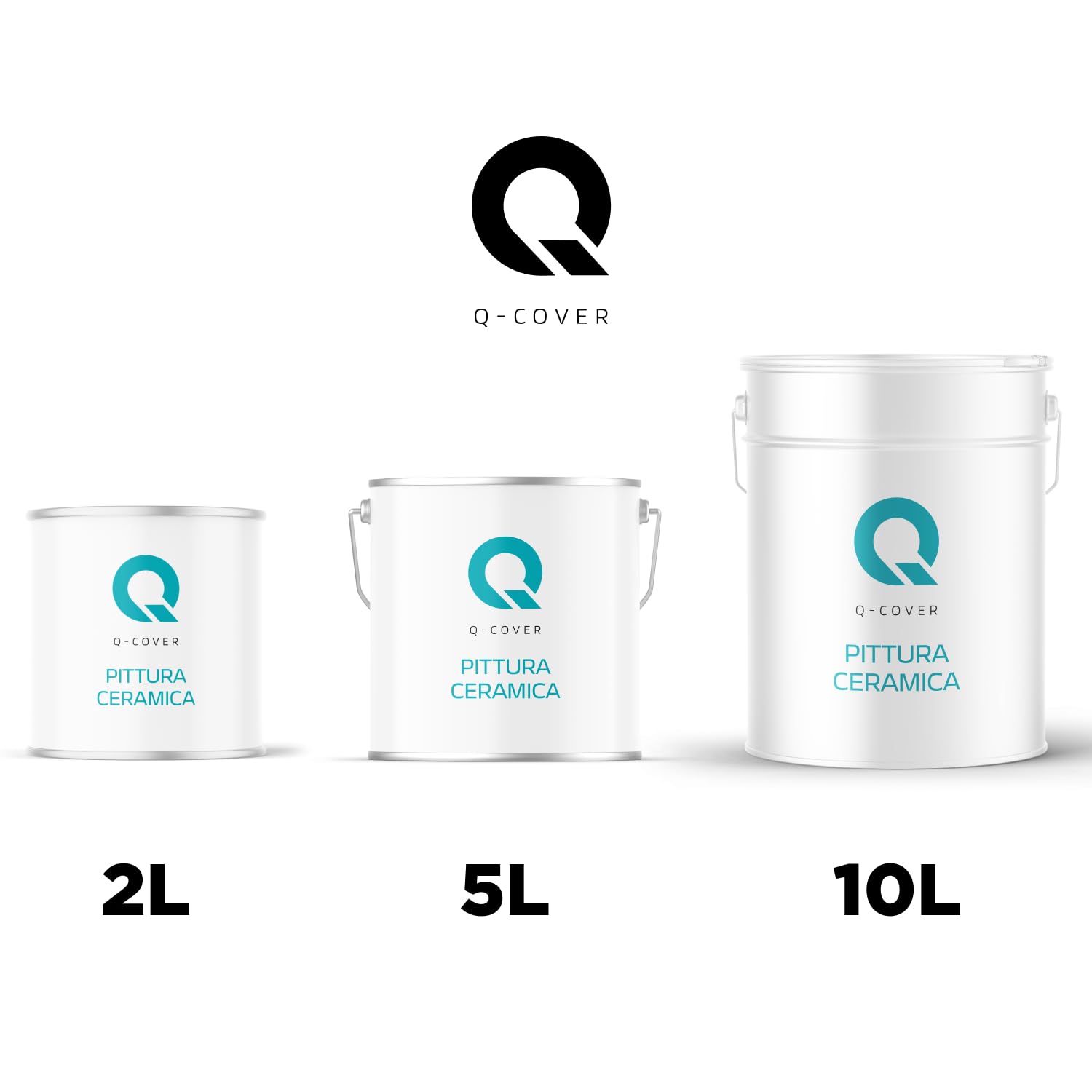 vernice ceramica, 2L (circa 14m²), bianco neve, vernice per interni, lavabile, classe 1, opaca, per pareti e soffitti, resistente, cucina, bagno, scale, ceramica, alta copertura