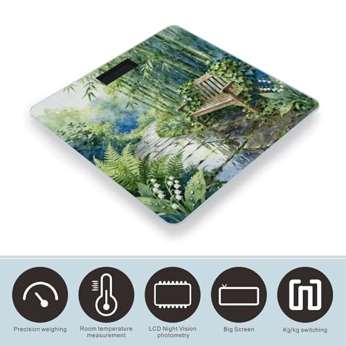 Báscula digital precisa y estable para baño, con pantalla LCD miniatura 3