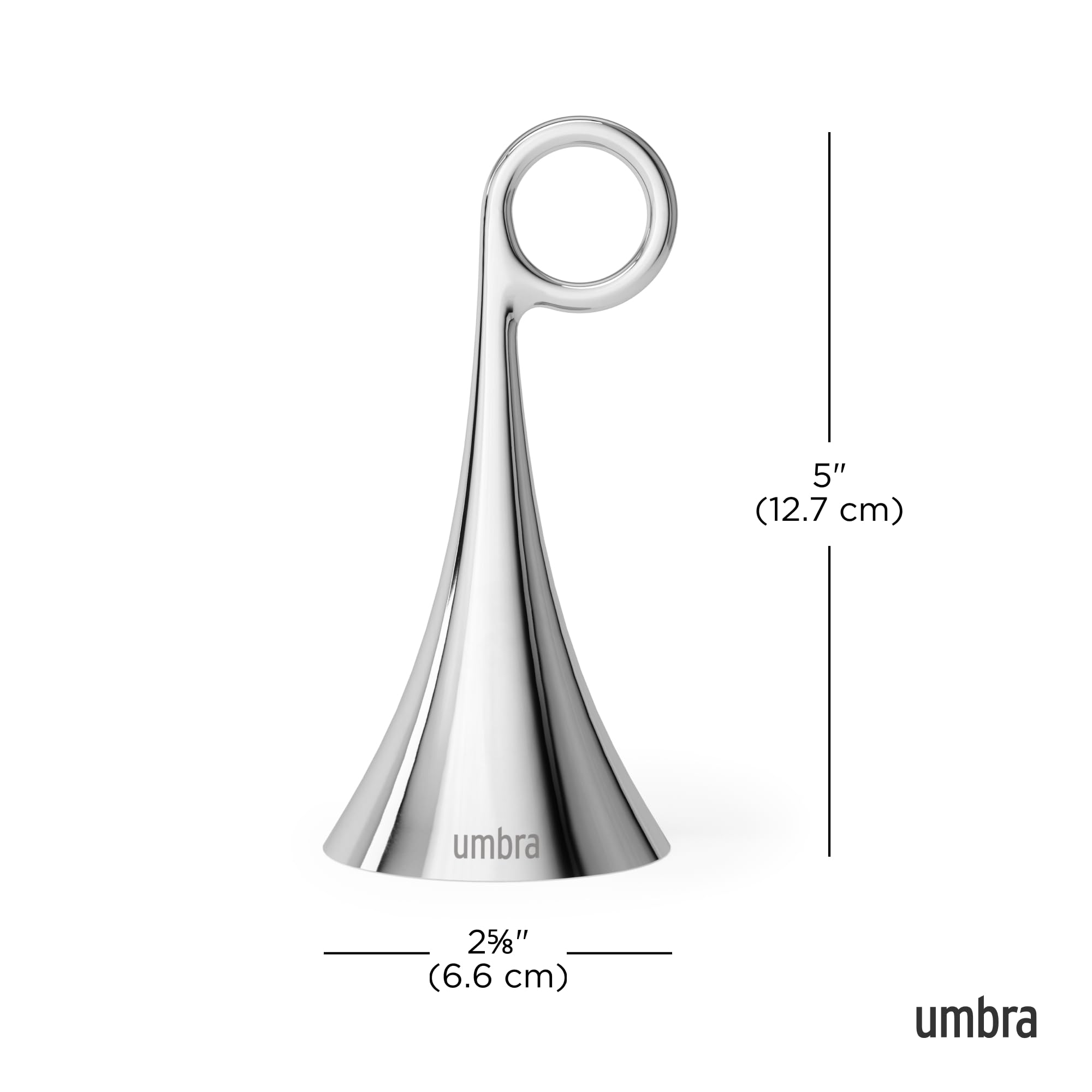 Umbra Isa Bell - Decorative Modern Dinner Bell, Chrome Hand Bell for Home or Office - Image 3