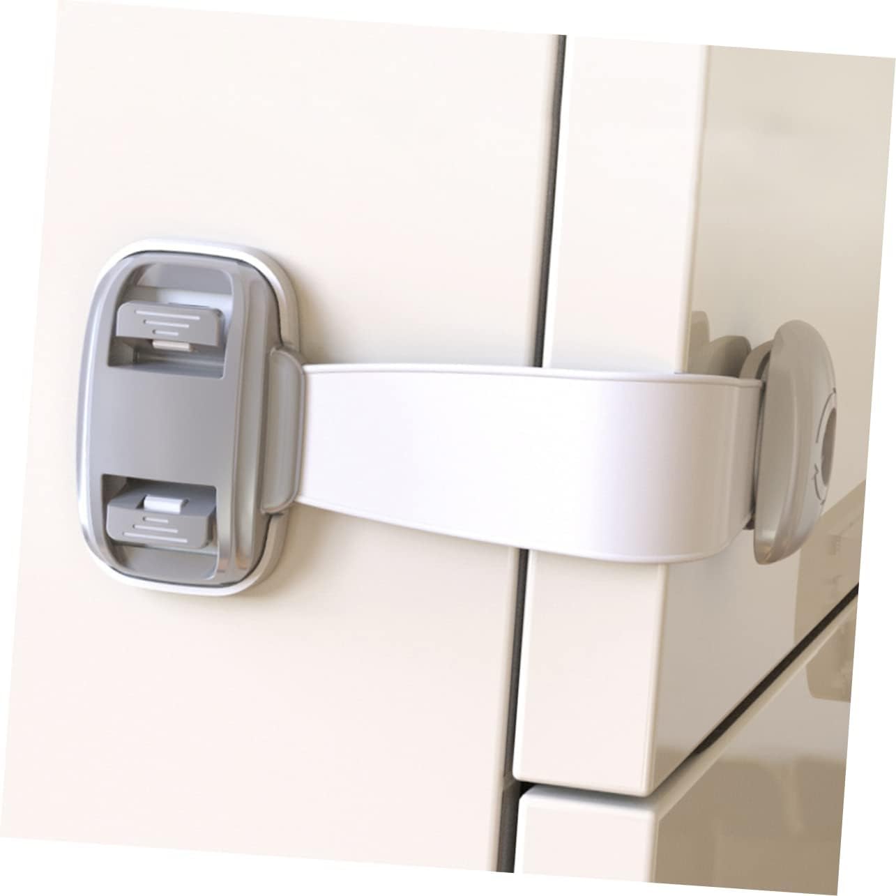Juego de 5 cerraduras de seguridad para niños, cerraduras de armario de bebé, cerraduras de refrigerador, cerraduras de horno, solución segura gris a prueba de niños para el hogar, fácil instalación y