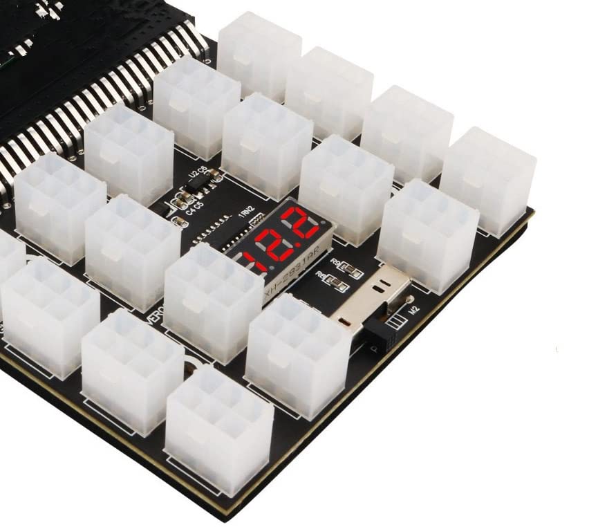 RANY Modulo di Potenza Breakout Board Con 12pcs 6Pin a 8Pin Cavo Per Hp 1200W 750W PSU Gpu PC Alimentazione Ethereum Eth Mining