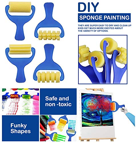 Party Propz Paint Brush Holder for Kids - 1Pc, Dabble Paints Toddlers Kit | Painting Brush for Kids | Sponge Painting Kit for Kids | Non Toxic Paints for Toddler - Image 4 thumbnail