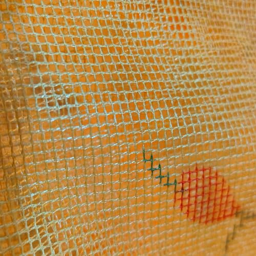 Image of Multicolor Soft Cotton Mosquito net Double Bed King Size | Pure Cotton Mosquito net (Printed-Orange, 7x5)