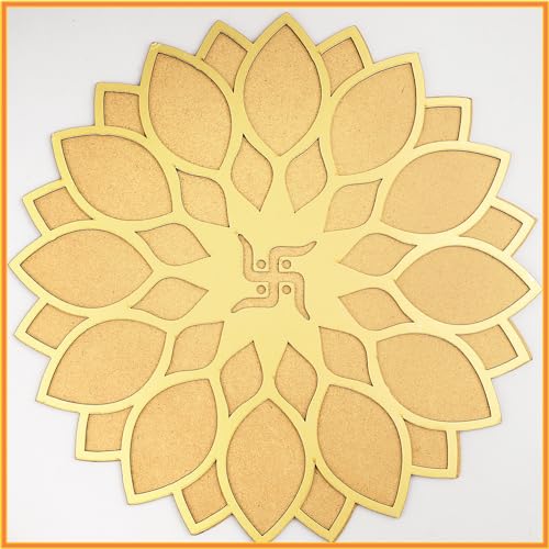 Image of TOTA Rangoli Stencil Corner - Set of 5 Rangoli Colour Bottles + 1 MDF Stencils | 12 X 12 inch | Reusable 3D Rangoli for Diwali Home Decoration Navratri Pongal Onam Puja
