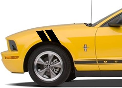 Miniatura 7 de Pegatinas de vinilo con diseño de rayas de 4 pulgadas para Fender Hash Mark Bars Racing (compatible con Ford Mustang, Shelby)