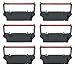 MARS POS Ribbons Compatible with Star SP700 RC700BR Ribbon (Black Red, 6 Pack)