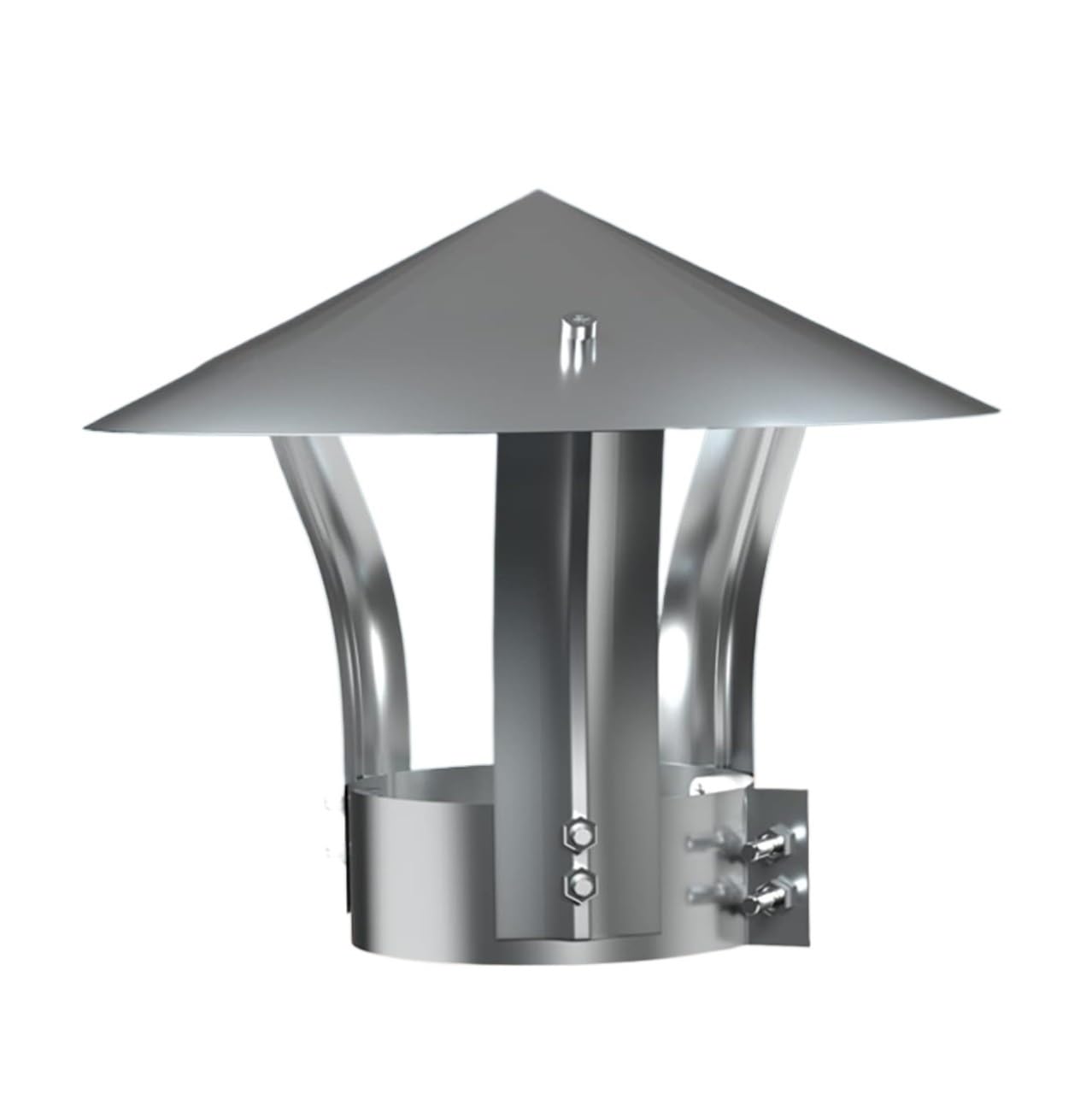 Nedco Kunststoffen Schoorsteenkap RVS - hoog model, Rookgasafvoerkap