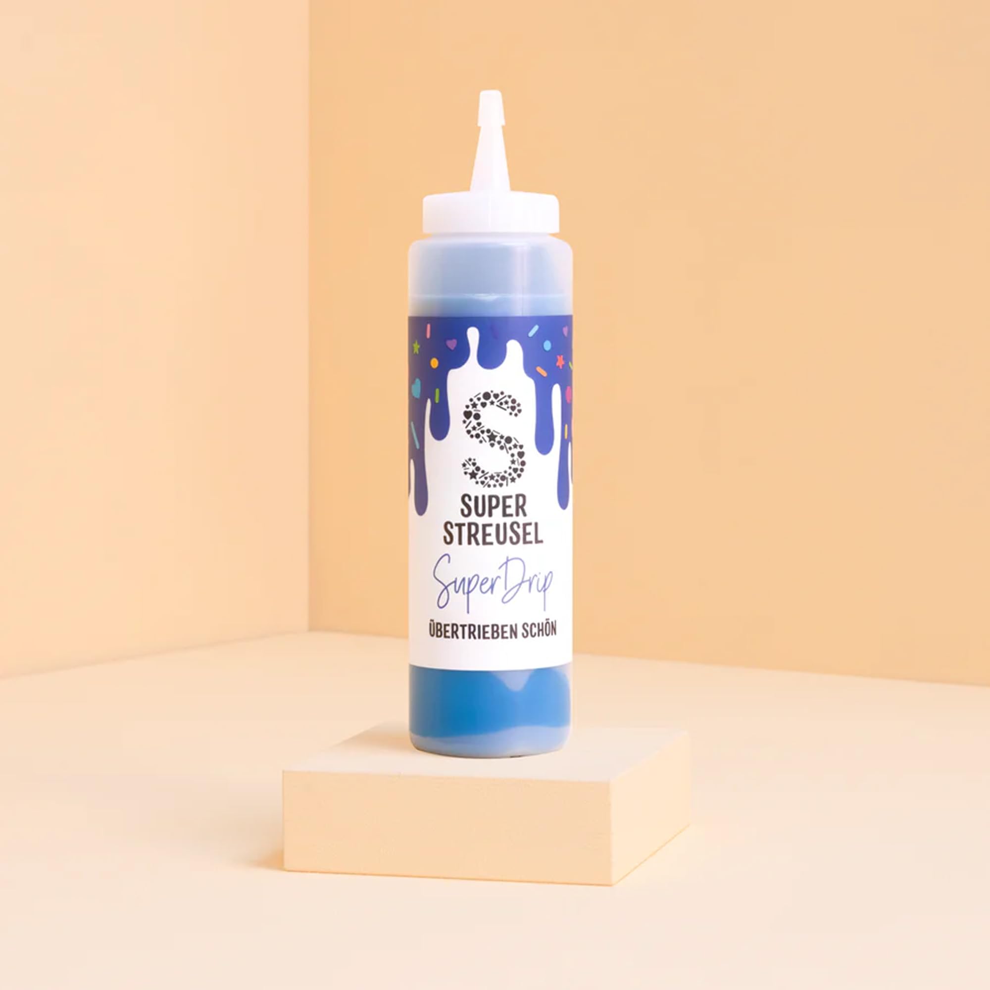 Super Drip Dunkel Blau Kuchenglasur Cake Melts Schokolade 300g | Drip Cake Glasur Zuckerschrift für Kuchen Kekse Plätzchen Eis Muffin Torten uvm. | Cake Drip Flasche | Icing Dekoration