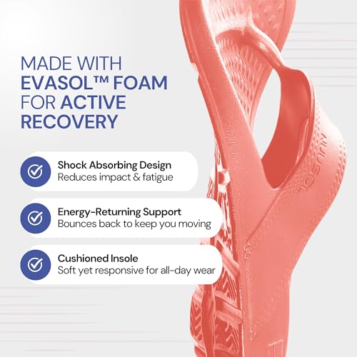Image of NUUSOL Unisex Cascade Flip Flops; Non-Slip Hiking /Plantar Fasciitis Footwear; Soft Cushion, Lightweight & Comfortable; Arch Support & Textured Footbed, Pain Relief for Joint, Neck & Back Injuries