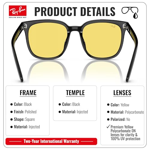 Image of Ray-Ban RB4401D Square Shaped Sunglasses for Men & Women with Official RAYBAN Eyewear Kit