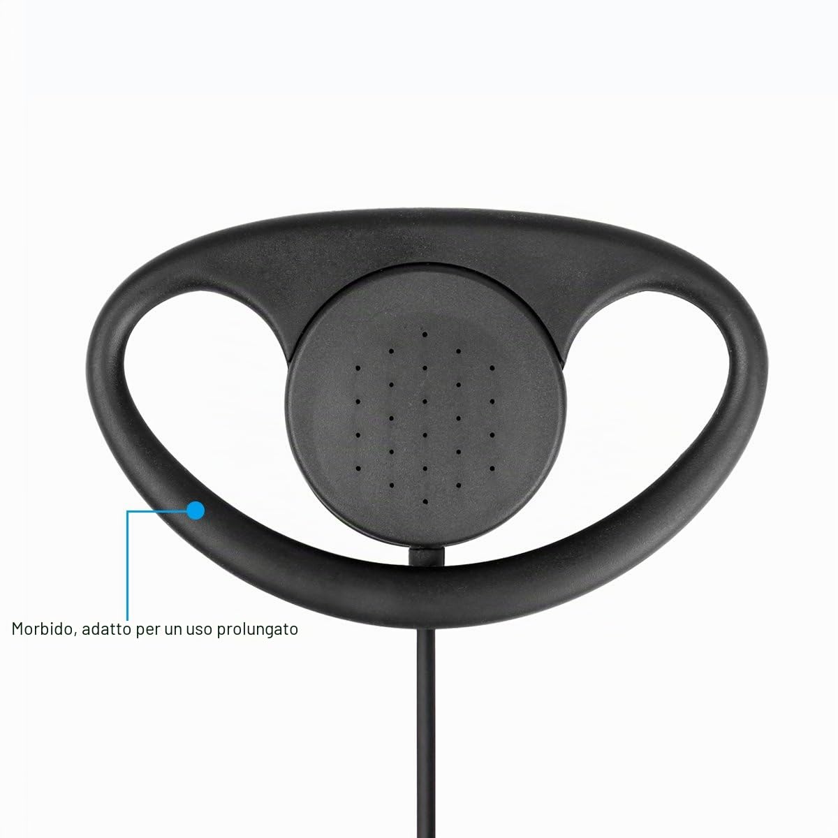 Retevis RE3224 Cuffie Walkie Talkie 2 Pin Tipo-D Auricolare Compatibile con Ricetrasmettitore RT24 RT22 RT27 RT15 RT28 RT617 RT618 RT619 Baofeng BF-888S Kenwood WOUXUN (10 Pezzi)