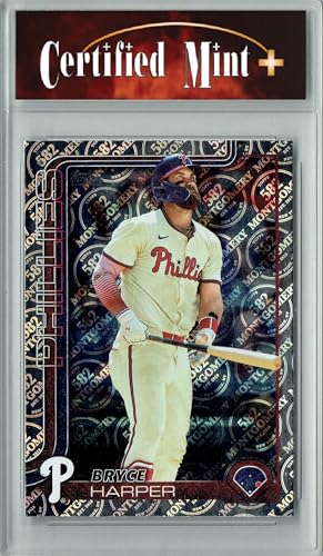 Certified Mint+ Bryce Harper 2025 Topps 582 Montgomery #250 Foil SP Rare Trading Card Philadelphia Phillies