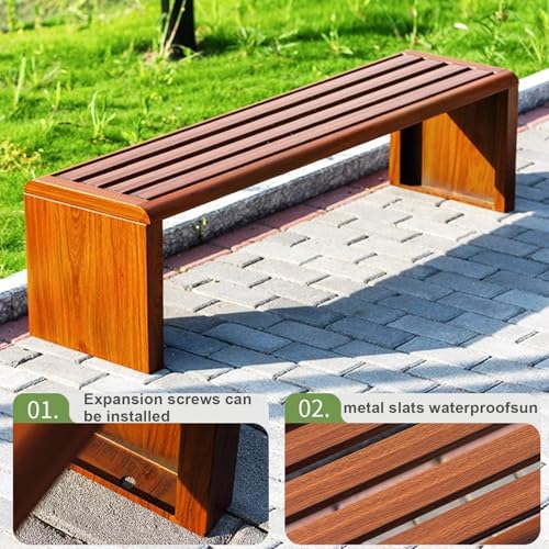 Banc de jardin résistant aux intempéries avec structure en métal de 400 kg
