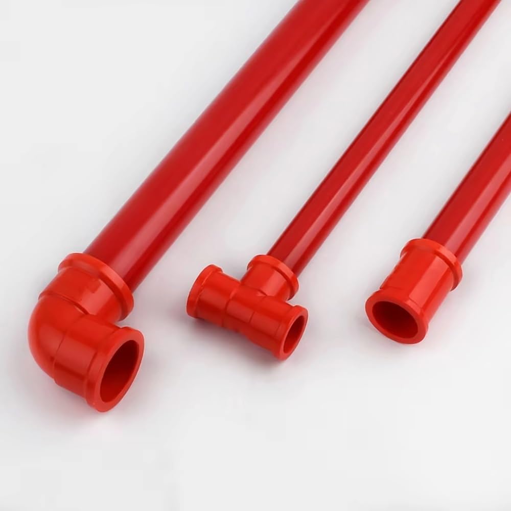 Tubo UPVC Rosso Da 2 Pezzi, Lunghezza 50 Cm (20/25/32/40/50 Mm) – Raccordi For Impianti Idraulici Fai Da Te, Acquari, Sistemi Di Irrigazione Esterni(PVC Pipe,40mm(2pcs))