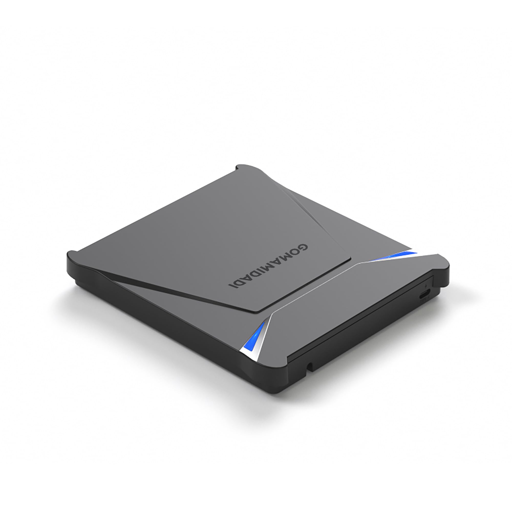 GOMAMIDADI Slot-Loading External DVD CD Drive, USB 3.0 & Type-C Portable Burner & Reader for Laptop, PC, Mac, Windows 11/10/8/7, Plug & Play, Compact Design for Home, Office, and Travel