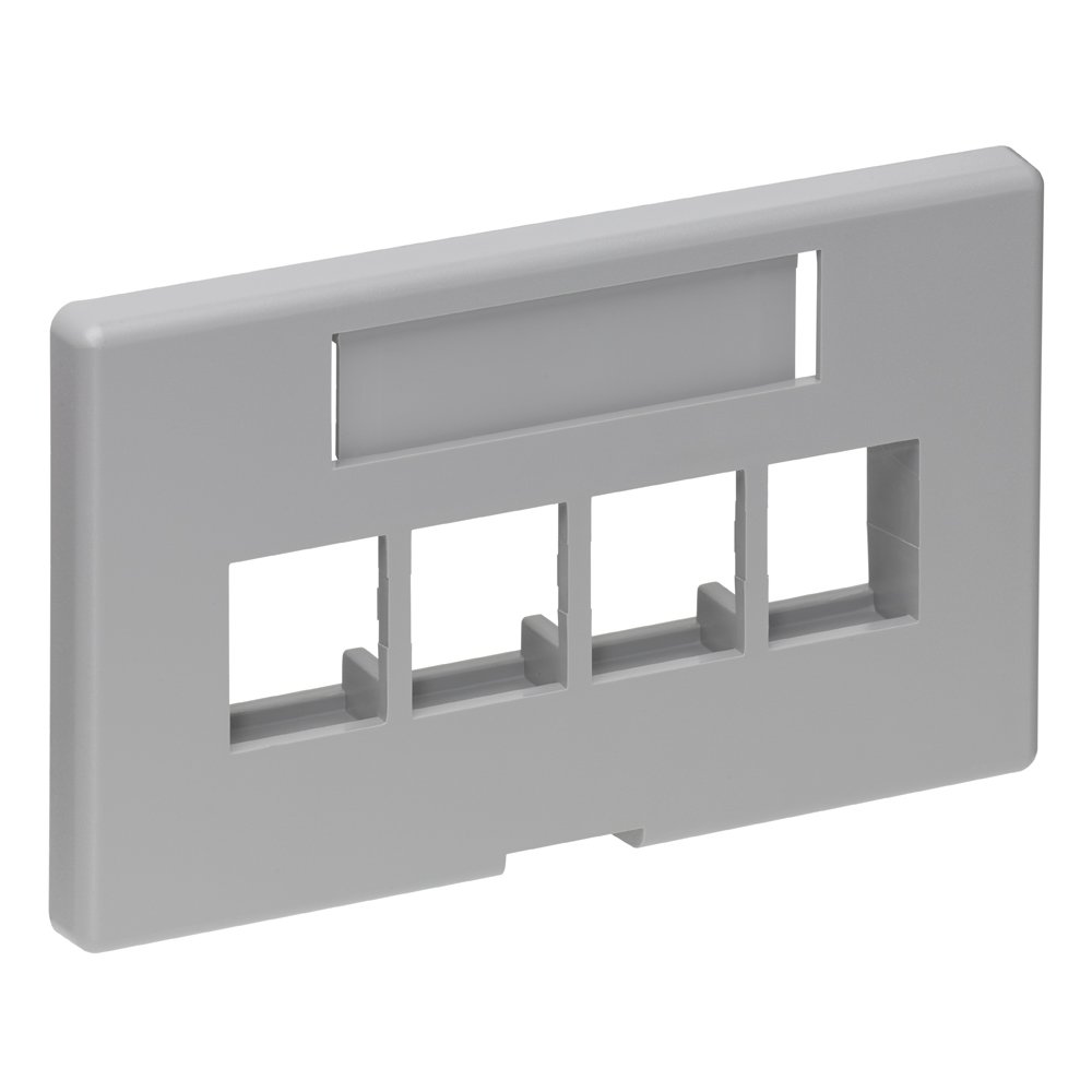 Leviton 4-Port QuickPort Modular Furniture Faceplate (Herman