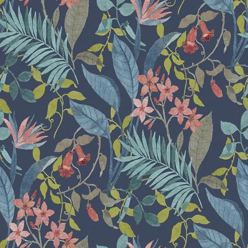 NuWallpaper Jesinda Cobalt Peel and Stick Wallpaper, NUS6427