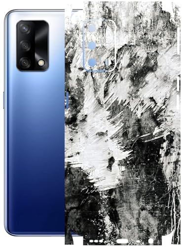 Image of AtOdds - Full Body Back Screen Guard Protector Film - Lamination Wrap Skin Sticker Compatible with Oppo F19 | Scratchproof Matte Finish (Messed)