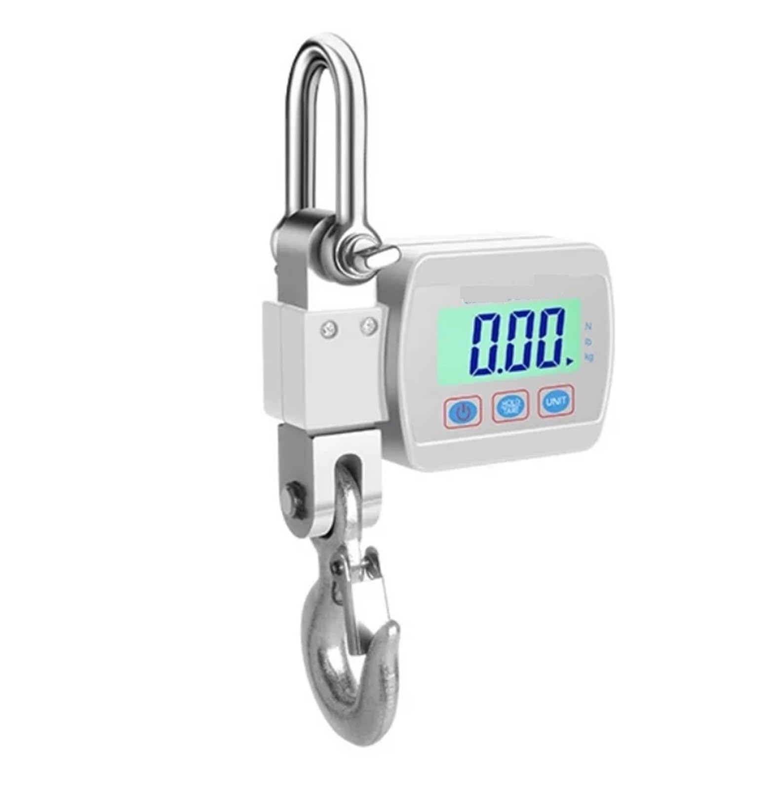 Digital Crane Scale, 0.05-500kg Digital Crane Scale Heavy Duty Hanging Hook Scales Weighing for Fishing Outdoor(Bianco)