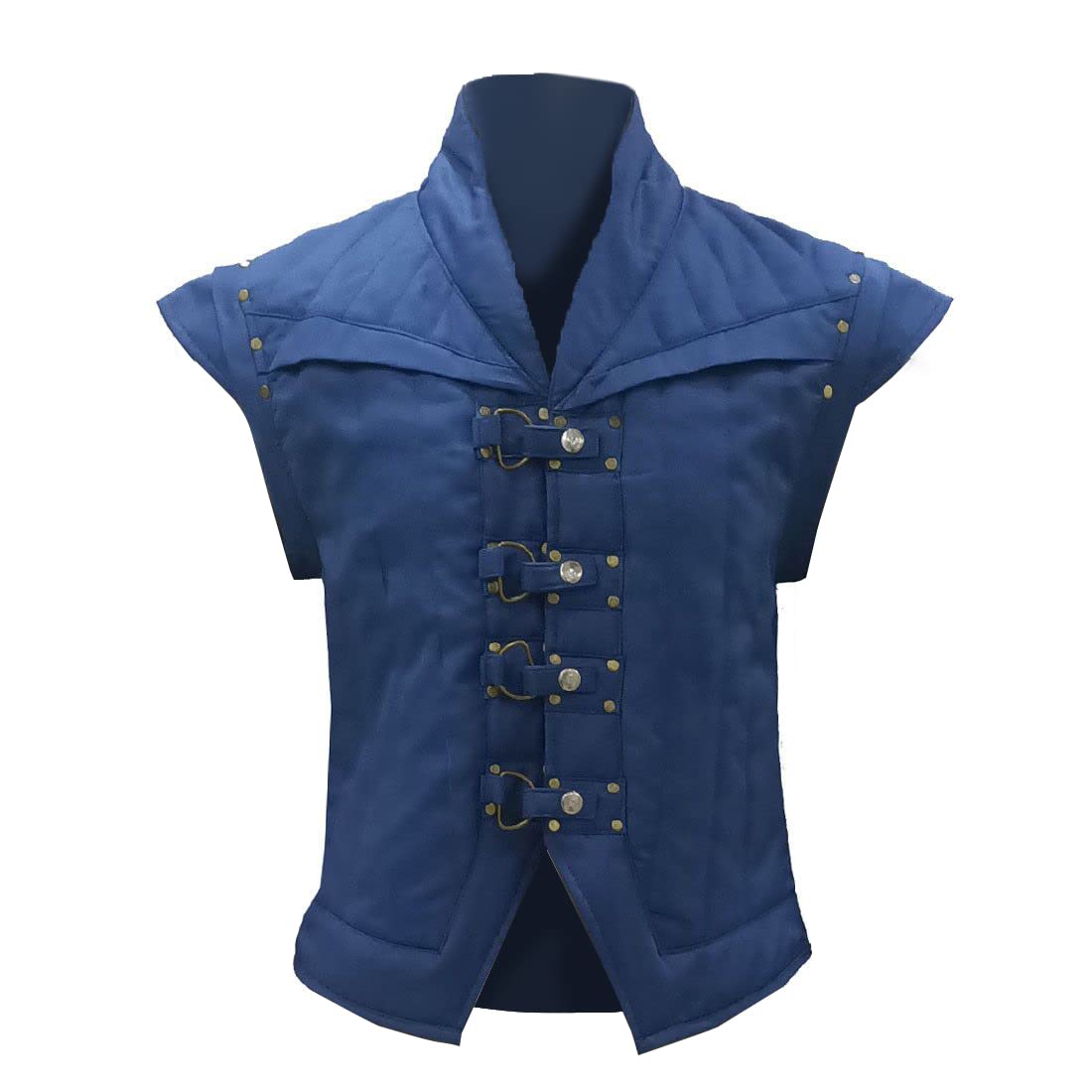Men Prince Flynn Rider Cosplay Costume Only Vest, Blue, Male-XL