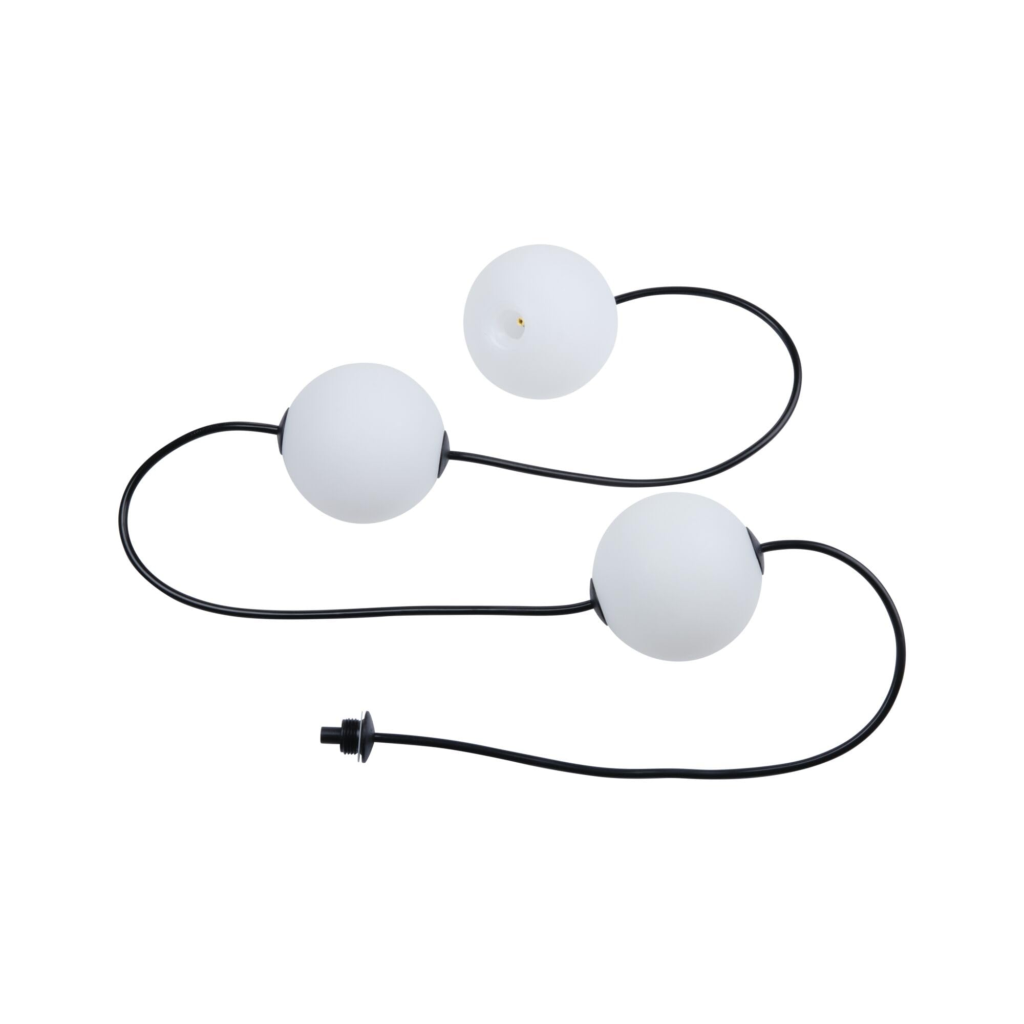 Paulmann 94912 Plug & Shine LED Lichterkette Naima Erweiterungsset IP67 3000K 3x1W 1,71m Schwarz