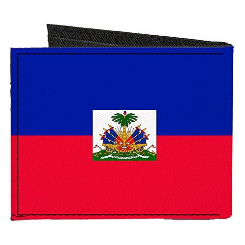 Buckle-Down Canvas Bi-fold Wallet-Haiti Flag2