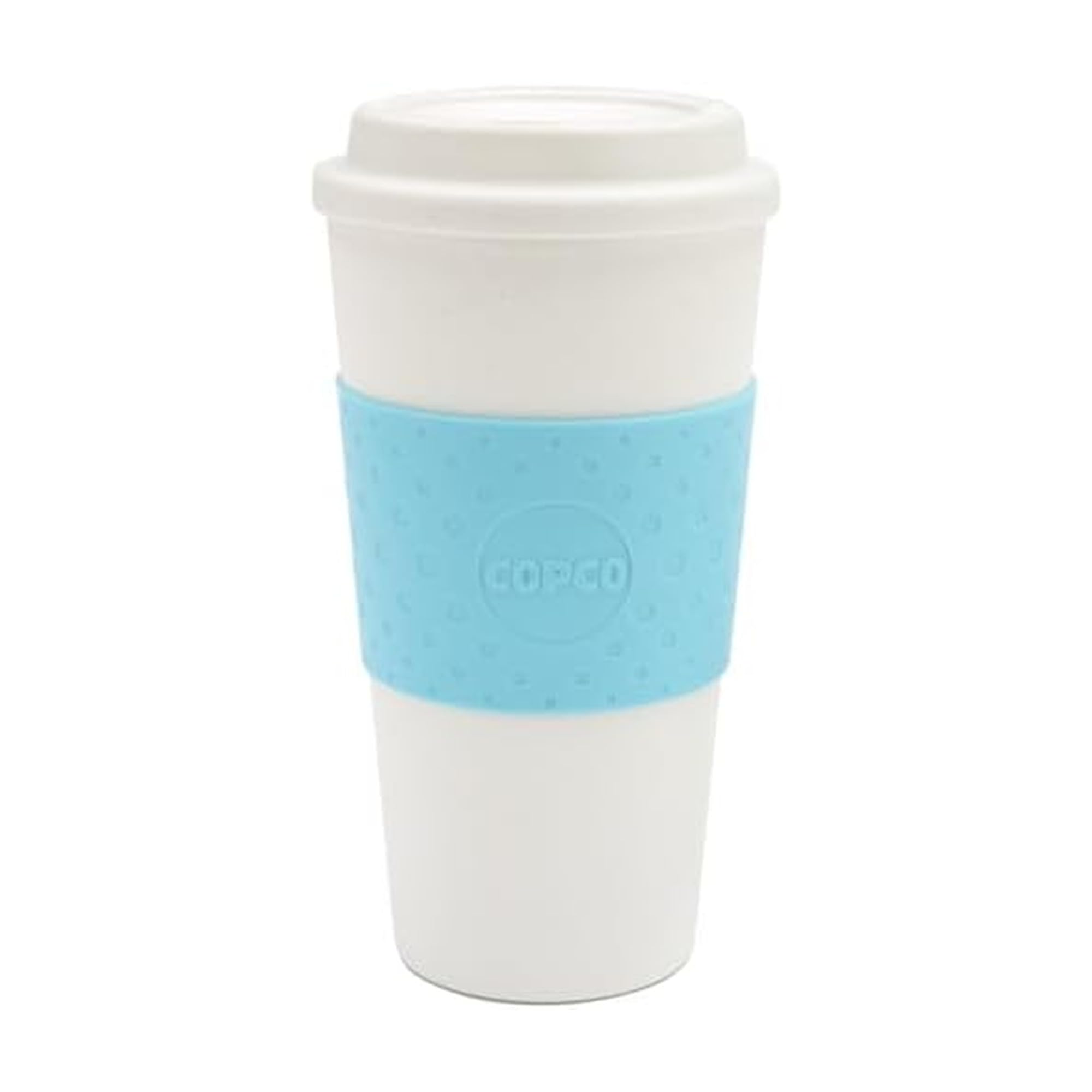 Copco Acadia 16 oz Travel Mug - Insulated Reusable Coffee Tumbler with Double-Walled Plastic, Leak-Proof Lid, BPA-Free - Portable Mug for Hot & Cold Drinks, Cup Holder Friendly (Azure Blue)