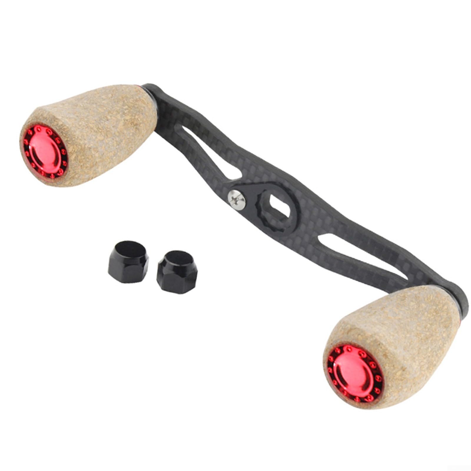 Zoegneer Holzgriff DIY Kohlefaser Kurbel Baitcasting Angelrolle Griff