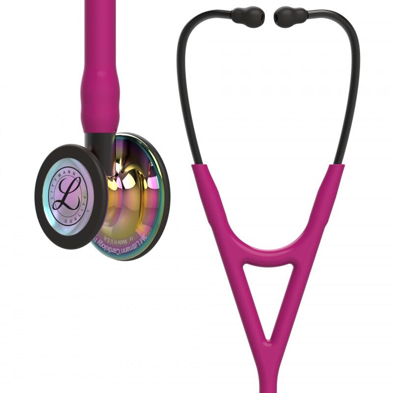 Stetoscopio 3M Littmann Cardiology IV con Incisione Gratuita + Penlight (Lampone/Rainbow Edition/High Polish/Smoke Stem)