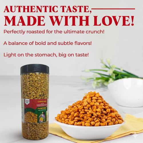 Image of Panchi Chana Dal Namkeen 350gm (Pack of 1) High Protein Split Gram Lentils Crunchy Snack Rich in Fiber and Nutrients Perfect for Tea Time and Anytime Snacking
