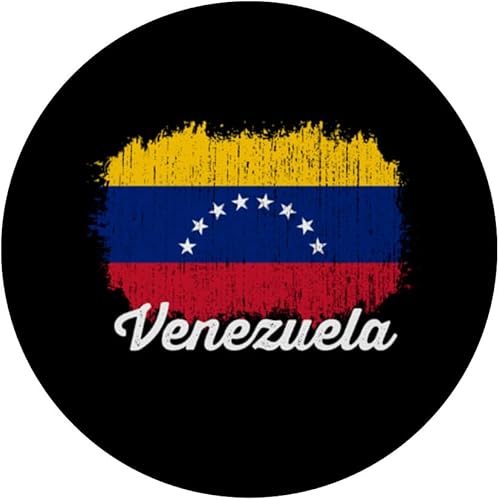 Miniatura 3 de Bandera vintage de Venezuela Caracas Orgullo Venezolano Raíces Viaje PopSockets Estándar PopGrip