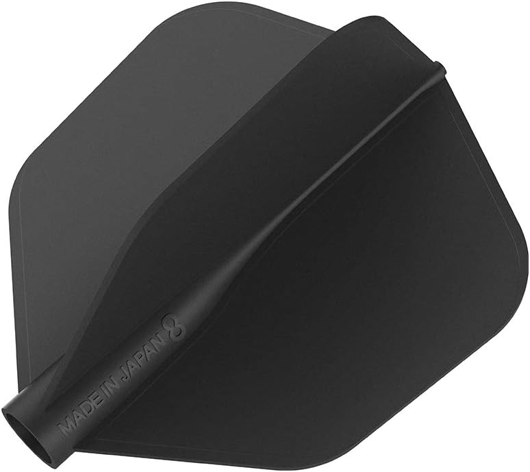 8 Flight Dart Flights No.2 and No.6 - Moulded Flight System - Black/White/Blue/Red/Clear