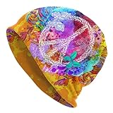 Gorros holgados de calavera para mujeres y hombres, gorro de correr suave para dormir, quimioterapia, verano, invierno, Hippie vintage con signo de la paz, Talla única