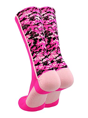 Tck Digital Camo Aware Crew Socks (Neon Pink/Pink/Pink, Medium) #TOP1
