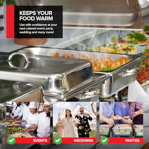 image for Stock Your Home 6-Hour Food Warmers for Parties (3 Pack), Chafing Fuel