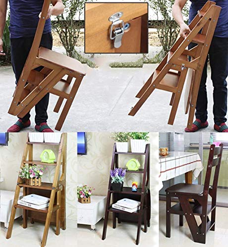 Taburetes de pie de madera para alcanzar armarios altos sin riesgo 4