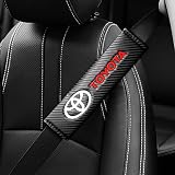 cinturon seguridad toyota hilux 100 nuevo y de alta calidad. FANLLOD Cubierta de cinturón de Seguridad de Coche Cubierta de protección de Hombro de Cuero de Fibra de Carbono Estilo automático para Toyota Corolla E150 Camry 40 Rav Mark 2 Reiz, 2PCS Toyota