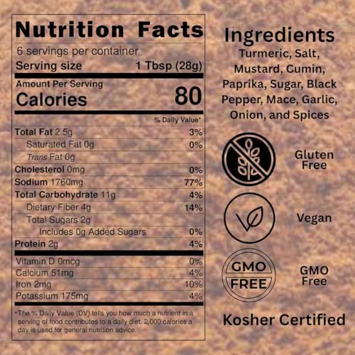 SavorSatch Shawarma Seasoning Blend – 6 oz Resealable Pouch | Middle Eastern & Mediterranean Spice Mix | Certified Kosher, Flavorful Rub for Chicken, Beef, Lamb, and More
