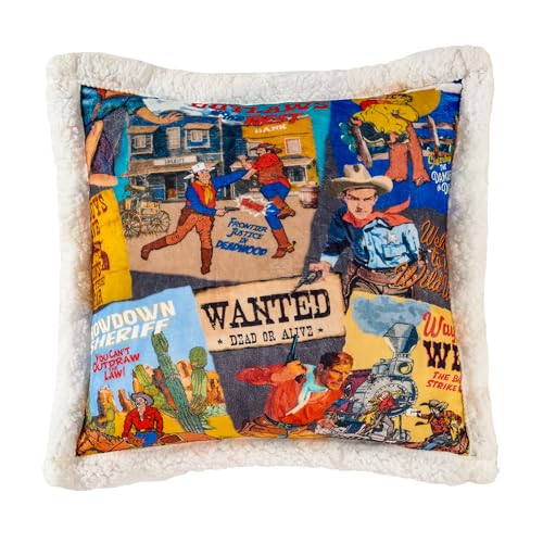 Image of Paseo Road Indigo Hill by HiEnd Accents Bandits and Heroes 18x18 Pillow