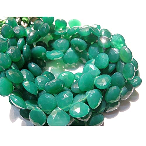 Gemmes onyx vert cœur briolette pour vos ateliers bijoux bohèmes