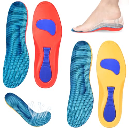 2 Pares se Plantillas OrtopéDicas, Plantillas EspolóN CalcáNeo, Plantillas para la Fascitis Plantar, Plantillas Zapatos de Trabajo para los Hombres las Mujeres Arco de Apoyo Aliviar la PresióN (37-38)