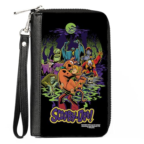 Buckle-Down Women's PU Zip Around Wallet Rectangle-Scooby Doo, 7.5