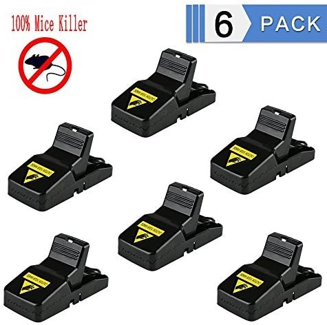 Bluegogo Mouse Trap Rat Traps,Powerful Rodent Traps,Sensitive Reusable and Durable Snap Mice Killer for Pest Control,Safe, Effective and Sanitary (6 Packs)