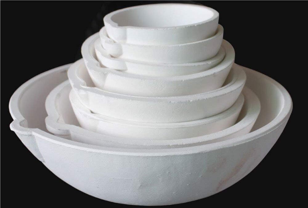 OTOOLWORLD Ceramic Crucible Bowl Dish Cup Furnace Melting Casting Refining Gold Silver (5000g)